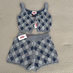 Solid & Striped two piece knit set